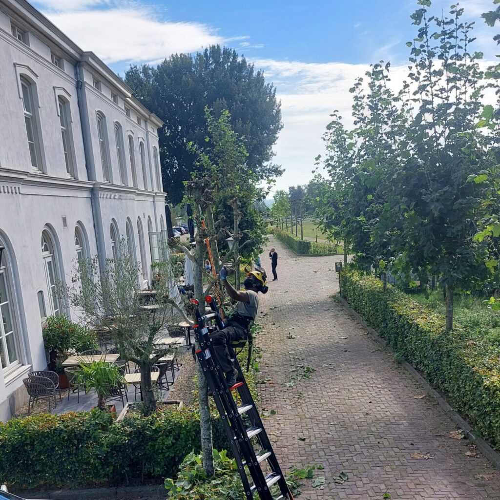 Bij De Witte Dame in Abcoude, het mooie oude treinstation, nu hotel